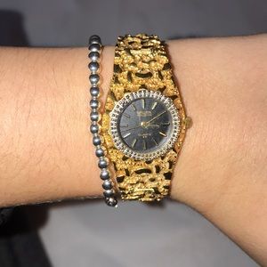 Gruen Precision Gold Stone Watch